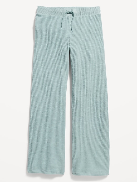 View large product image 1 of 3. Cozy Rib-Knit High-Waisted Wide-Leg Pants for Girls