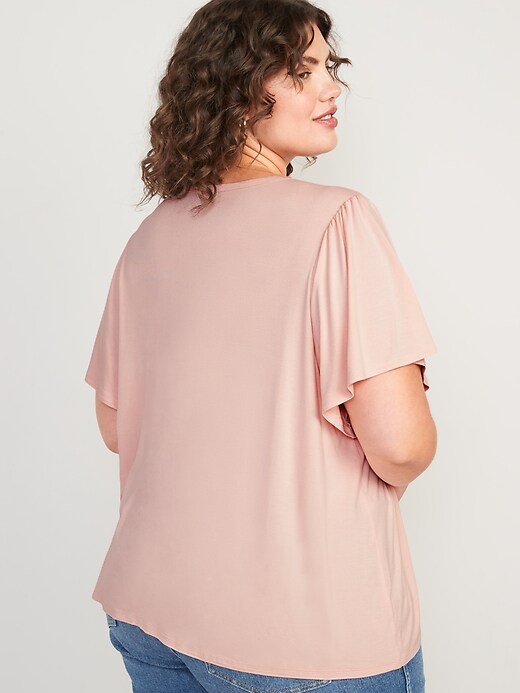 Image number 6 showing, Luxe Flutter-Sleeve Top