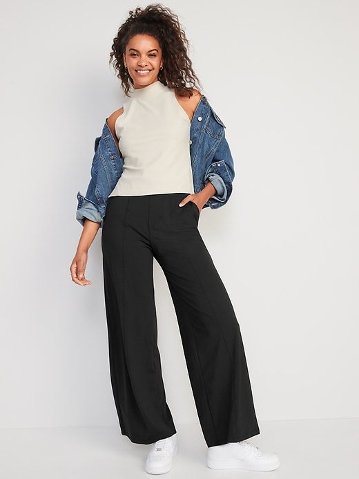 Image number 3 showing, High-Waisted PowerSoft Wide-Leg Pants