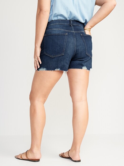 Image number 6 showing, High-Waisted O.G. Straight Cut-Off Jean Shorts for Women -- 3-inch inseam