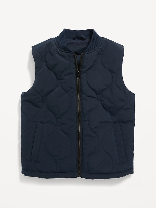 View large product image 1 of 2. Gender-Neutral Quilted Utility Vest for Kids