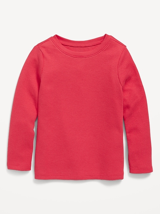 Unisex Solid Long-Sleeve Thermal-Knit T-Shirt for Toddler