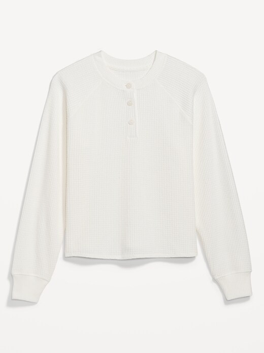 Image number 4 showing, Thermal-Knit Raglan-Sleeve Henley T-Shirt