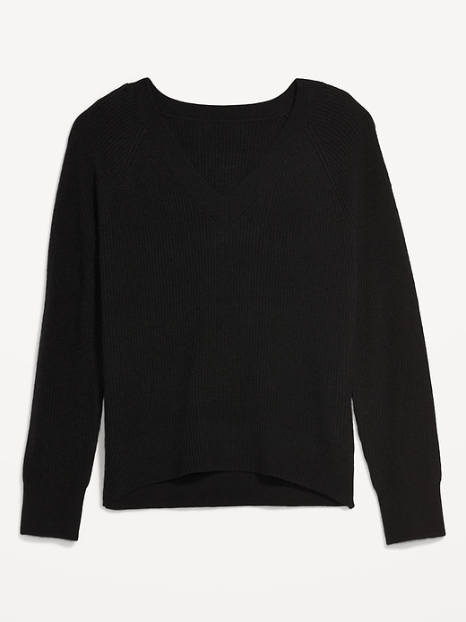 V-Neck Shaker-Stitch Cocoon Sweater for Women | Old Navy