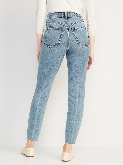 Image number 2 showing, Higher High-Waisted Button-Fly OG Straight Ripped Non-Stretch Jeans