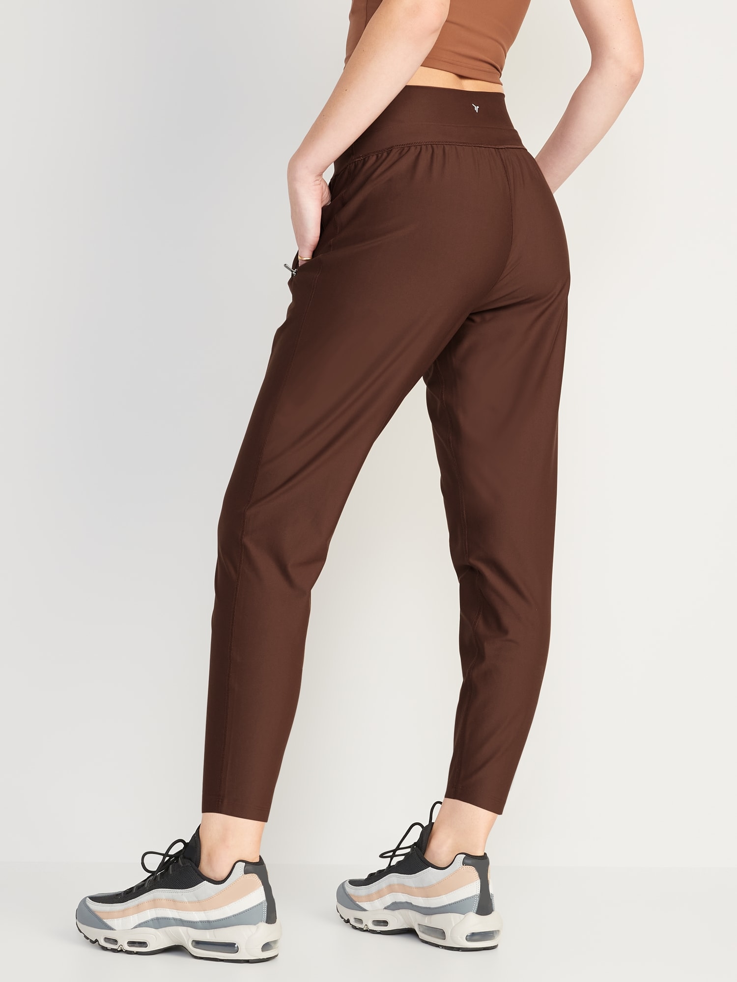 Old Navy High-Waisted PowerSoft 7/8 Joggers for Women brown