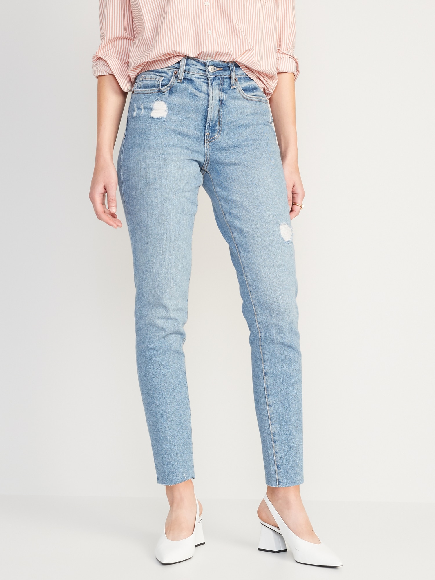 High-Waisted OG Straight Cut-Off Jeans