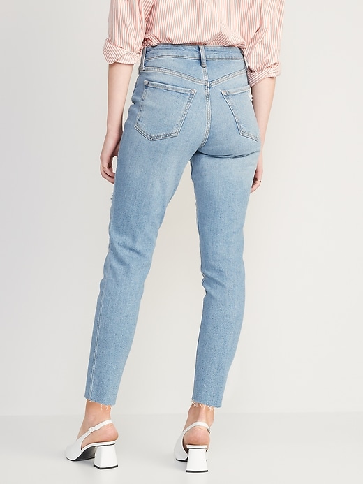 Image number 2 showing, High-Waisted OG Straight Cut-Off Jeans for Women
