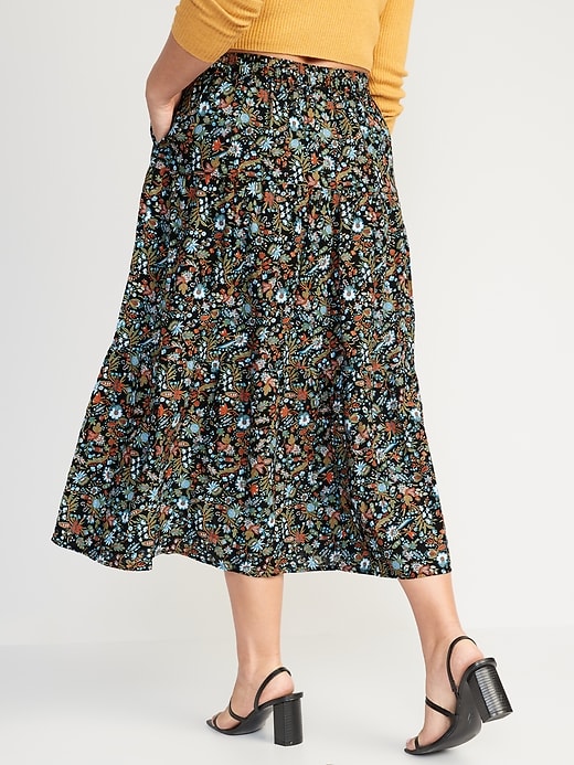 Floral-Print Tiered Button-Front Maxi Skirt for Women | Old Navy