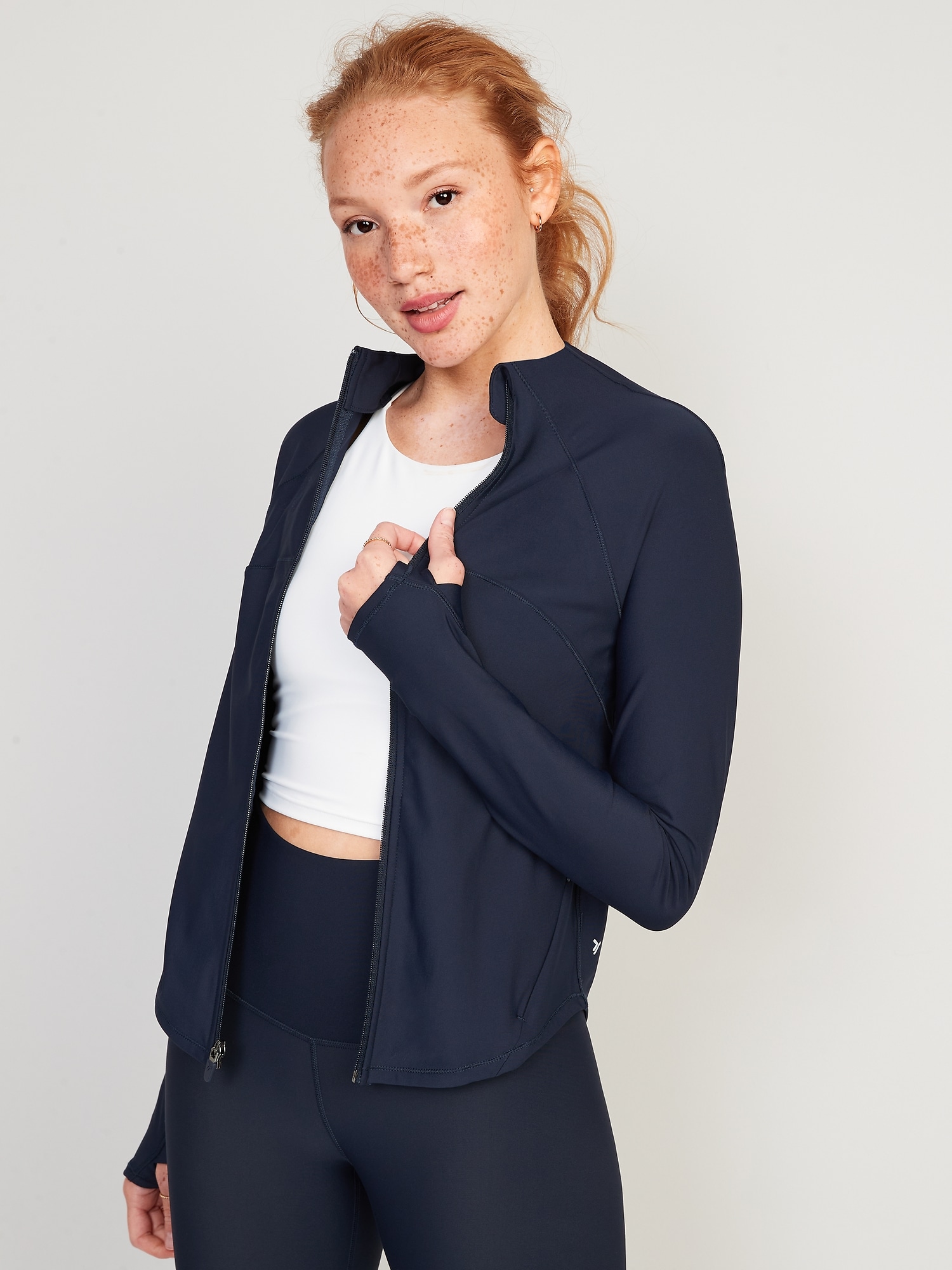 PowerSoft Cropped Full-Zip Performance Jacket for Women