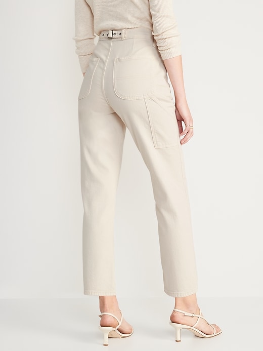 Image number 2 showing, Extra High-Waisted Sky-Hi Straight Workwear Jeans