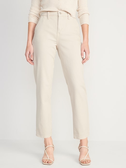 Extra High-Waisted Sky-Hi Straight Workwear Jeans | Old Navy