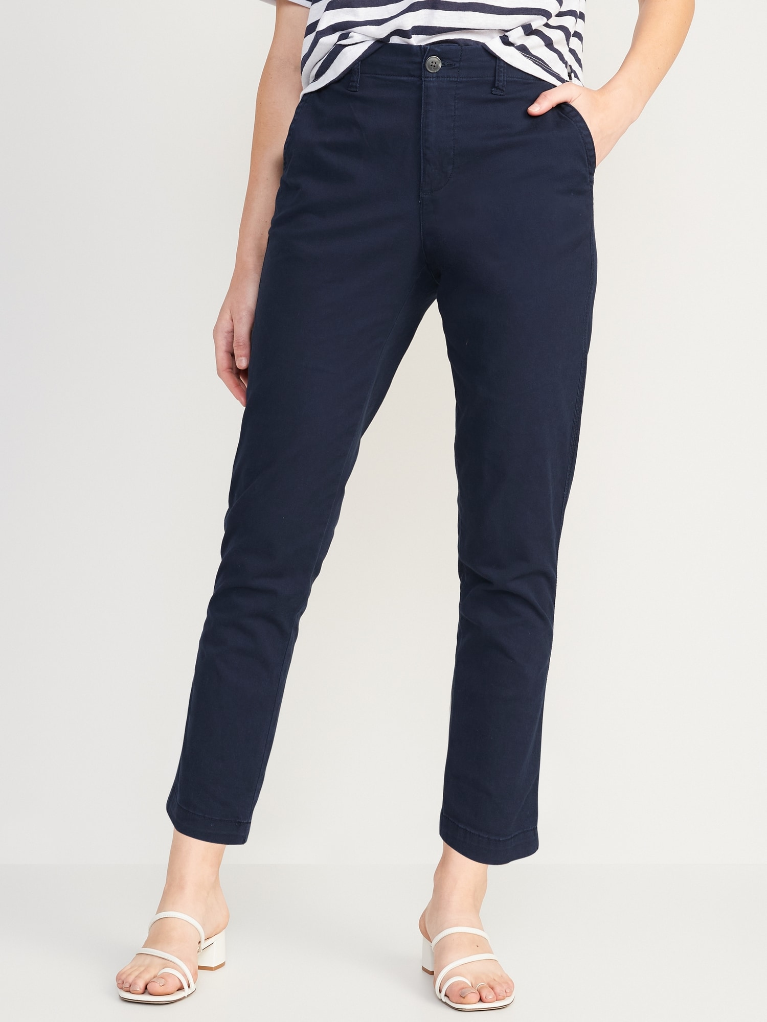 Old Navy High-Waisted OGC Chino Pants for Women blue. 1