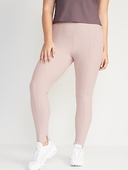 Rosé Quartz Yoga Leggings high Waist, Full Length, Silky Soft