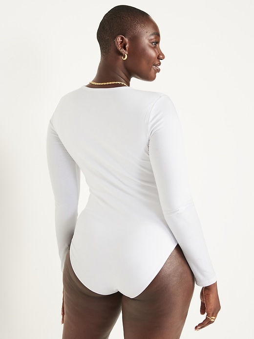 Image number 6 showing, Long-Sleeve Jersey Bodysuit for Women