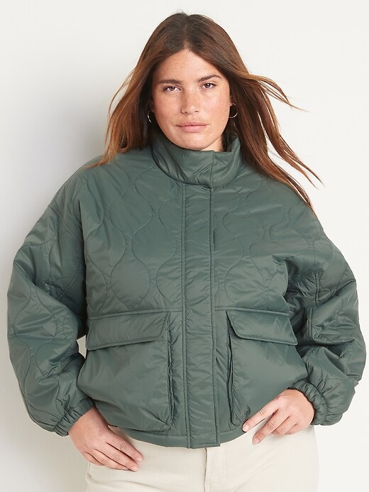 Image number 7 showing, Packable Oversized Water-Resistant Quilted Jacket for Women