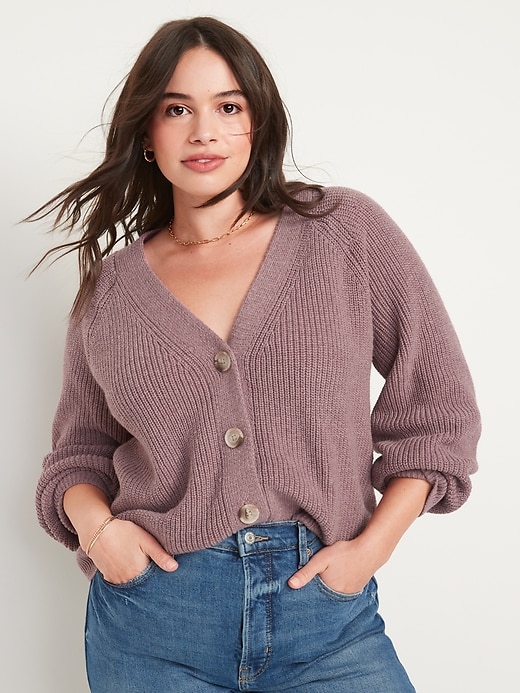 Image number 5 showing, Shaker-Stitch Cardigan Sweater