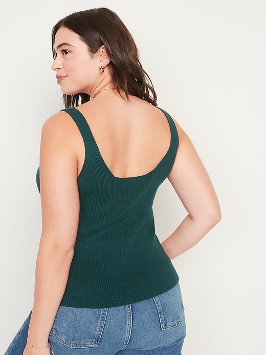 Image number 6 showing, V-Neck Rib-Knit Sweater Tank Top for Women