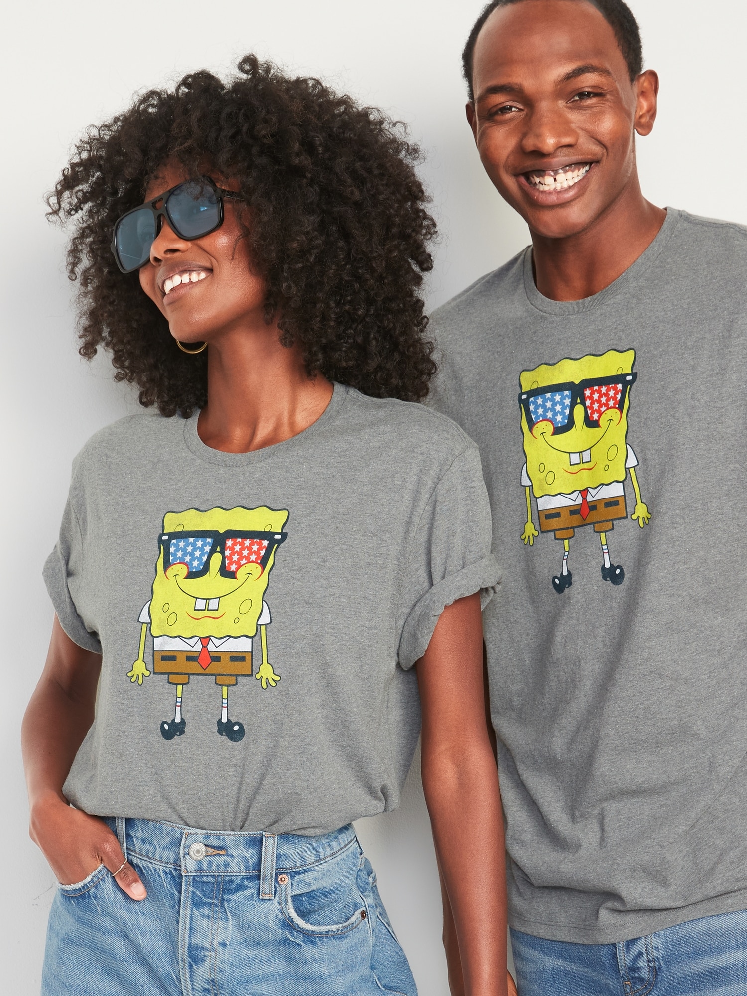 Spongebob Squarepants™ Americana Gender Netural T Shirt For Adults Old Navy 0035