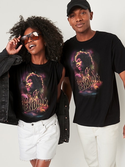 View large product image 2 of 2. Jimi Hendrix™ Oversized Vintage Gender-Neutral T-Shirt for Adults