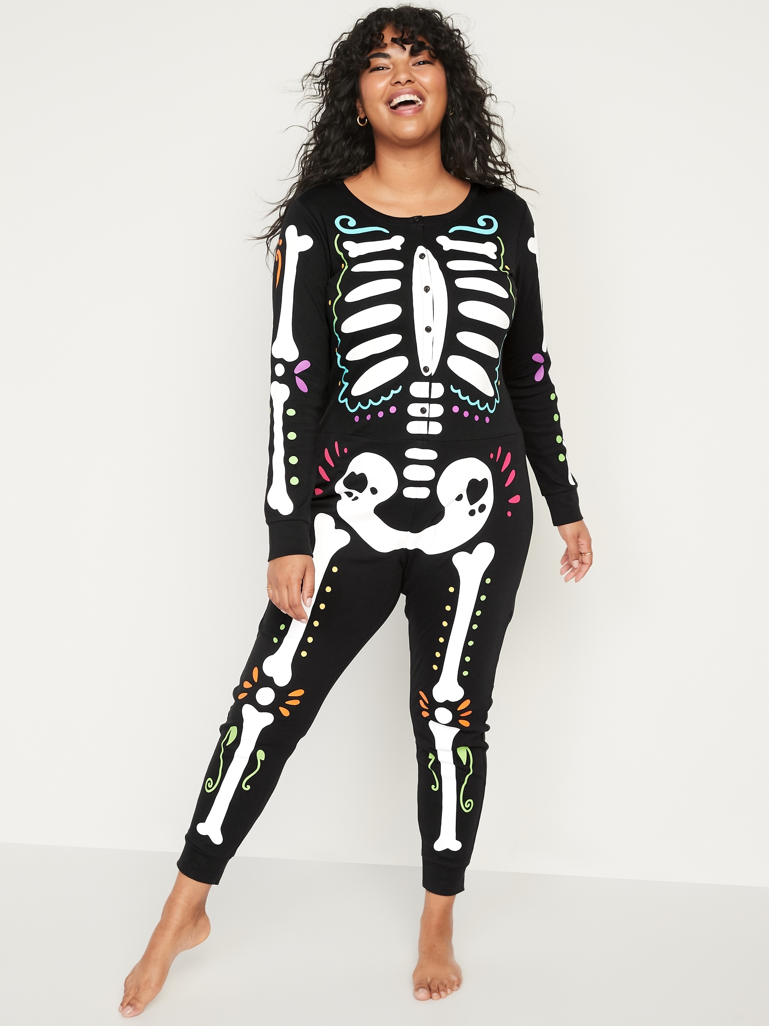 Matching Halloween Printed One Piece Pajamas for Women Old Navy