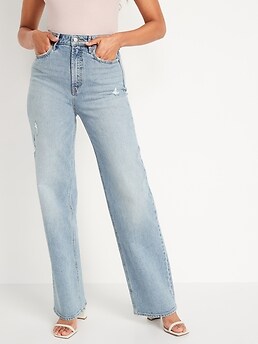 Old Navy Women's Extra High-Waisted Wide-Leg Jeans - - Plus Size 24