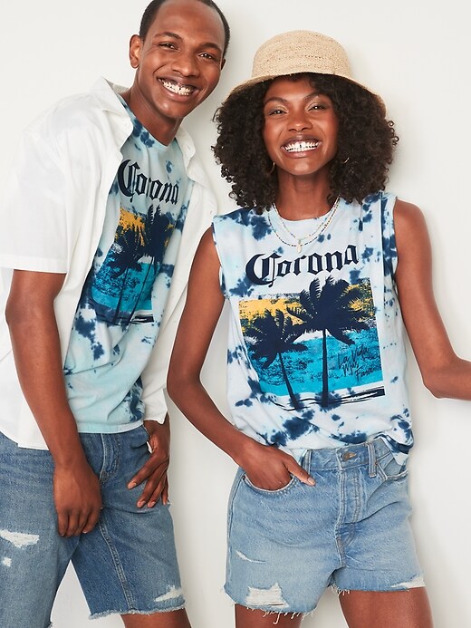 View large product image 2 of 2. Corona® Beer Gender-Neutral Tie-Dye T-Shirt for Adults