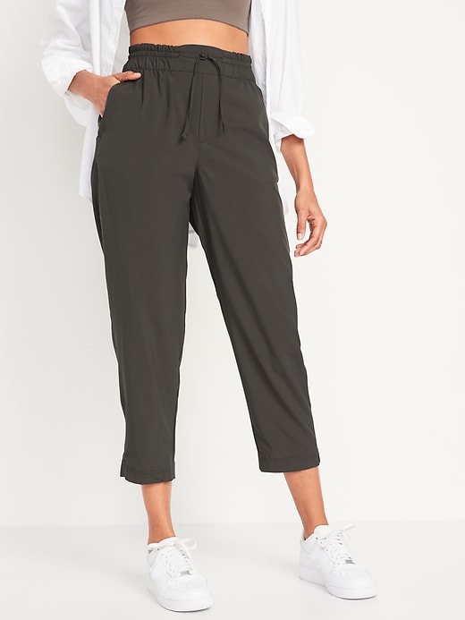 Old Navy High-Waisted StretchTech Cropped Tapered Pants for Women. 2