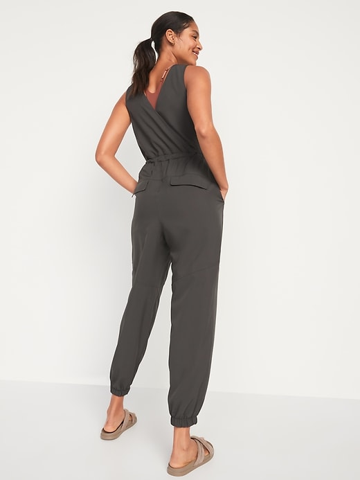 Image number 2 showing, Sleeveless StretchTech Wrap-Effect Jumpsuit
