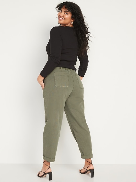 Image number 6 showing, High-Waisted Slouchy Balloon Workwear Pants for Women
