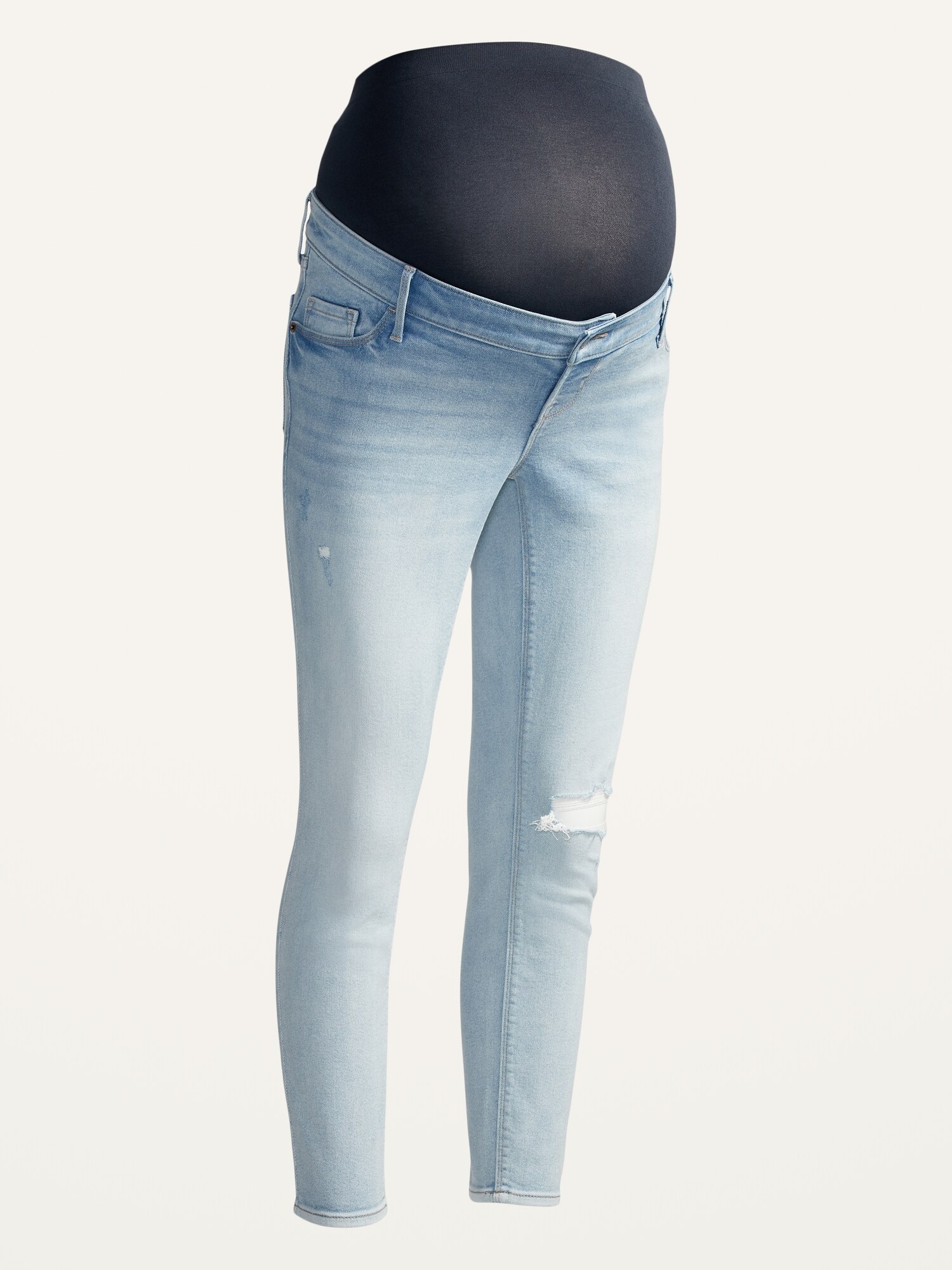 Maternity Premium Full Panel Rockstar Super Skinny Ripped Jeans | Old Navy
