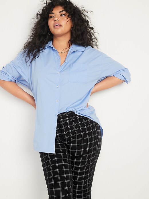 Image number 3 showing, High-Waisted Pixie Windowpane-Plaid Ankle Pants for Women