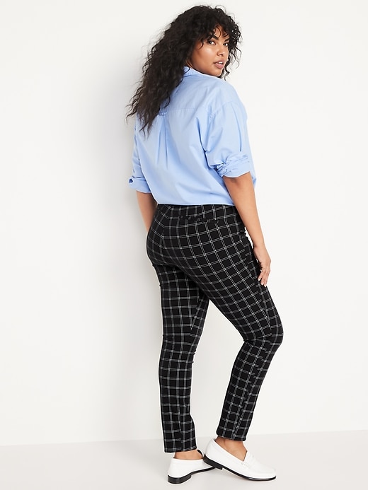 Image number 6 showing, High-Waisted Windowpane-Plaid Pixie Skinny Ankle Pants for Women