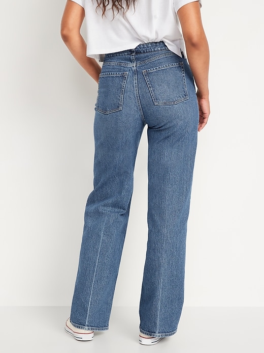 Image number 2 showing, Extra High-Waisted Sky-Hi Wide-Leg Jeans