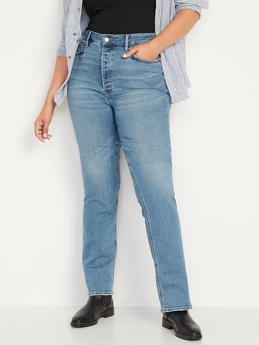 Image number 5 showing, Extra High-Waisted Button-Fly Kicker Boot-Cut Jeans