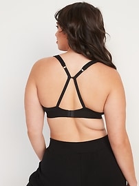 View large product image 6 of 8. Supima® Cotton-Blend Plunge Bralette Top
