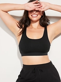 View large product image 5 of 8. Supima® Cotton-Blend Bralette Top