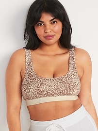 View large product image 4 of 7. Supima® Cotton-Blend Bralette Top