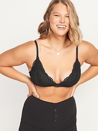 View large product image 5 of 8. Lace V-Neck Bralette Top