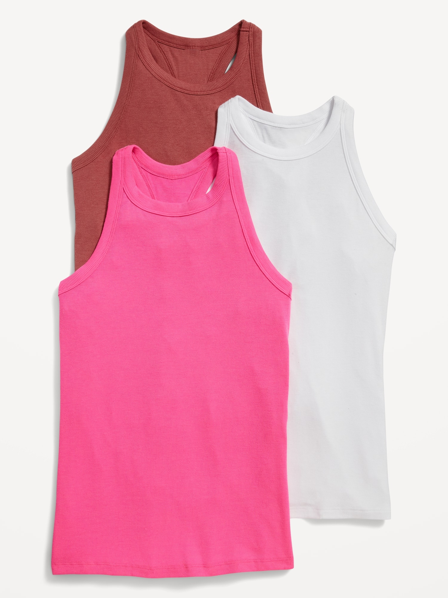 Old Navy UltraLite Rib-Knit Racerback Tank 3-Pack for Women multi. 1