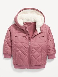 Water-Resistant Hooded Jacket for Toddler Girls