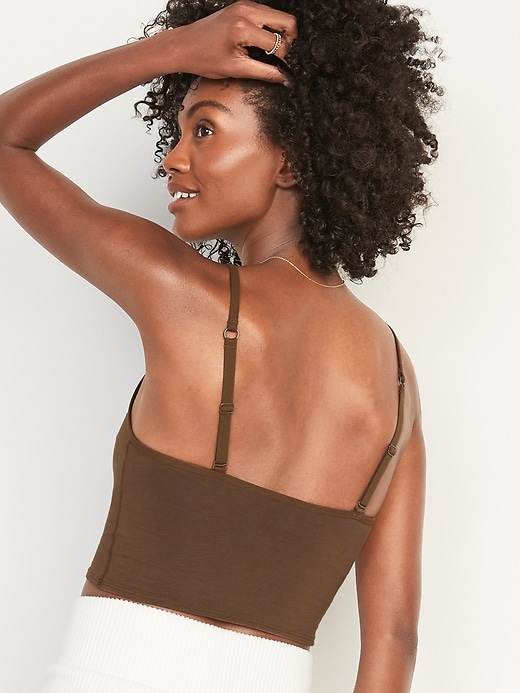 Image number 2 showing, Supima&#174 Cotton-Blend Cami Bralette Top
