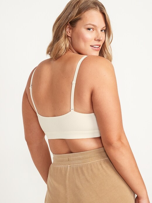 Image number 5 showing, Light-Support Ribbed Supima® Cotton Cami Bralette