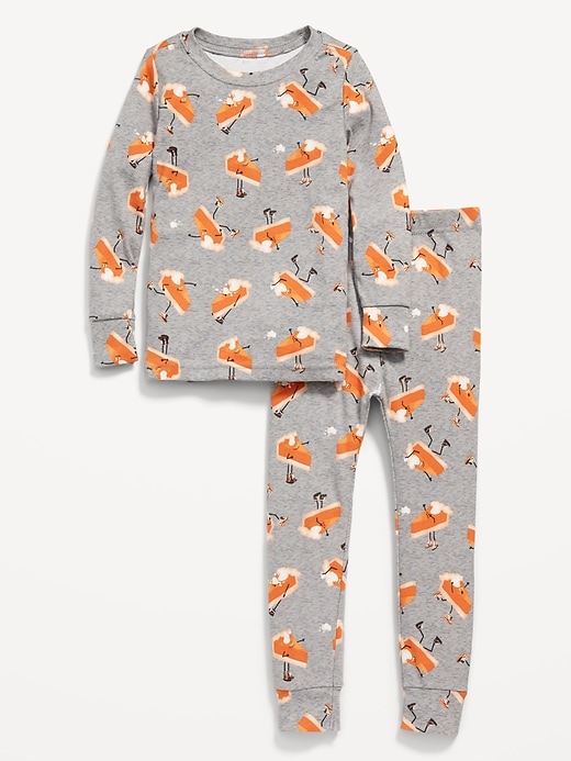 View large product image 2 of 3. Unisex Matching Thanksgiving Pajama Set for Toddler & Baby