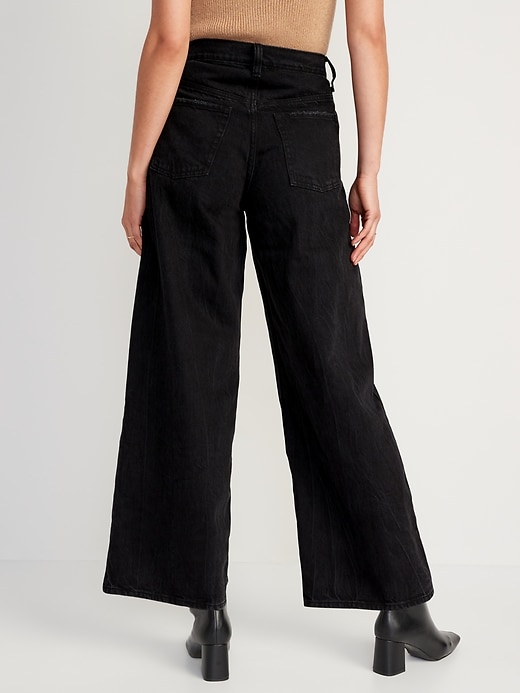 Image number 2 showing, Extra High-Waisted Baggy Wide-Leg Non-Stretch Jeans for Women
