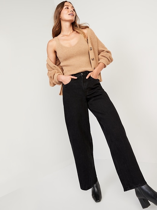 Image number 3 showing, Extra High-Waisted Baggy Wide-Leg Non-Stretch Jeans for Women