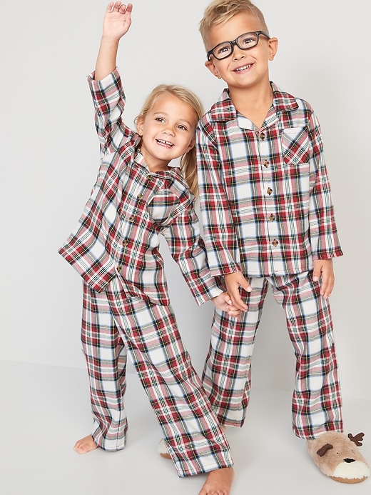 View large product image 1 of 2. Unisex Matching Print Pajama Set for Toddler & Baby