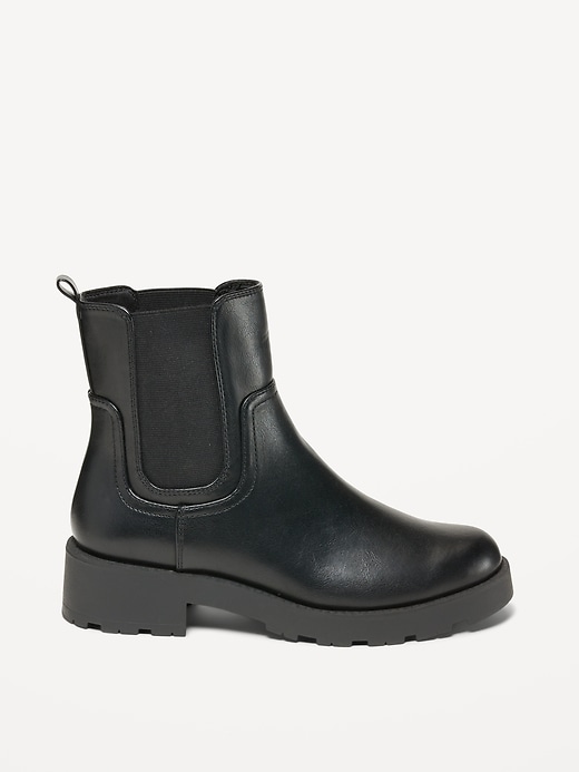 Faux-Leather Chelsea Boots for Women | Old Navy
