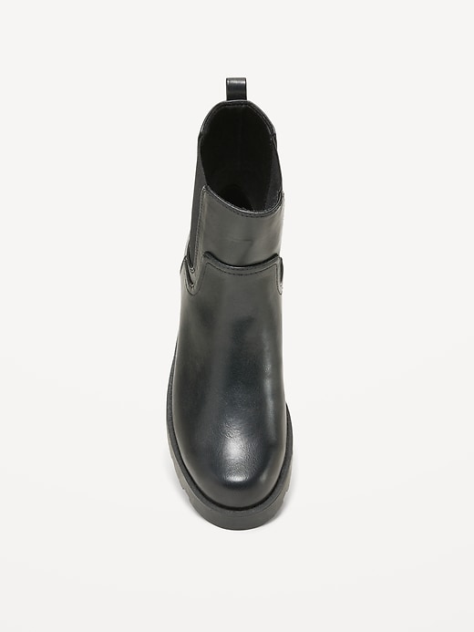 Image number 3 showing, Faux-Leather Chelsea Boots