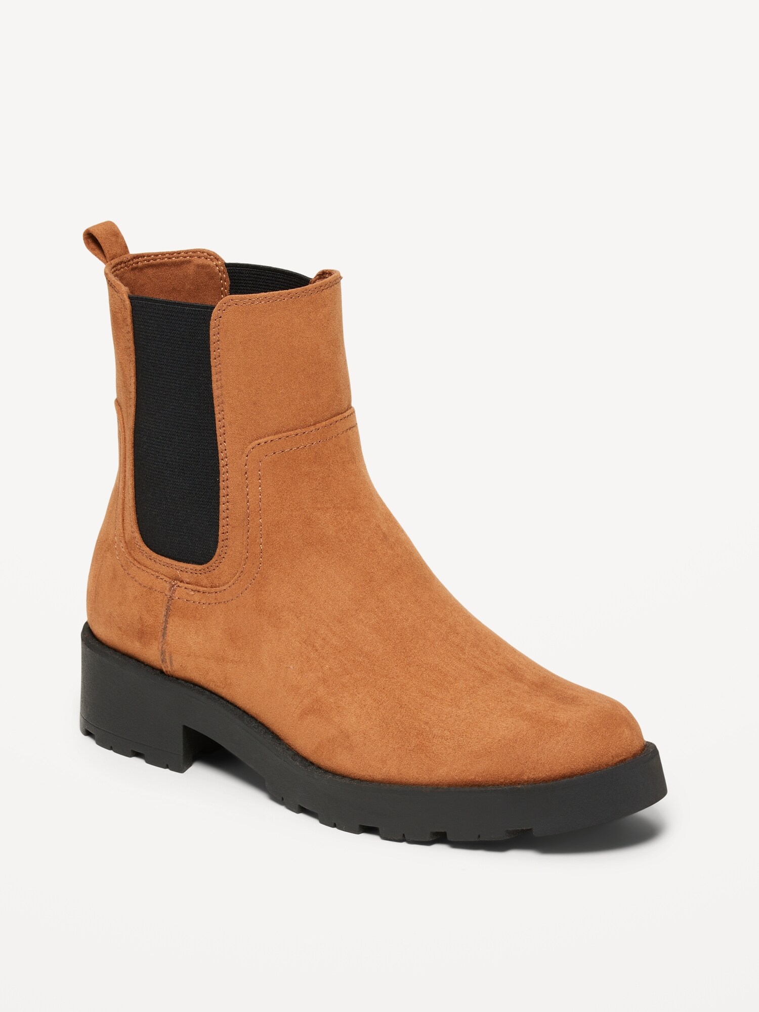 faux suede chelsea boots womens